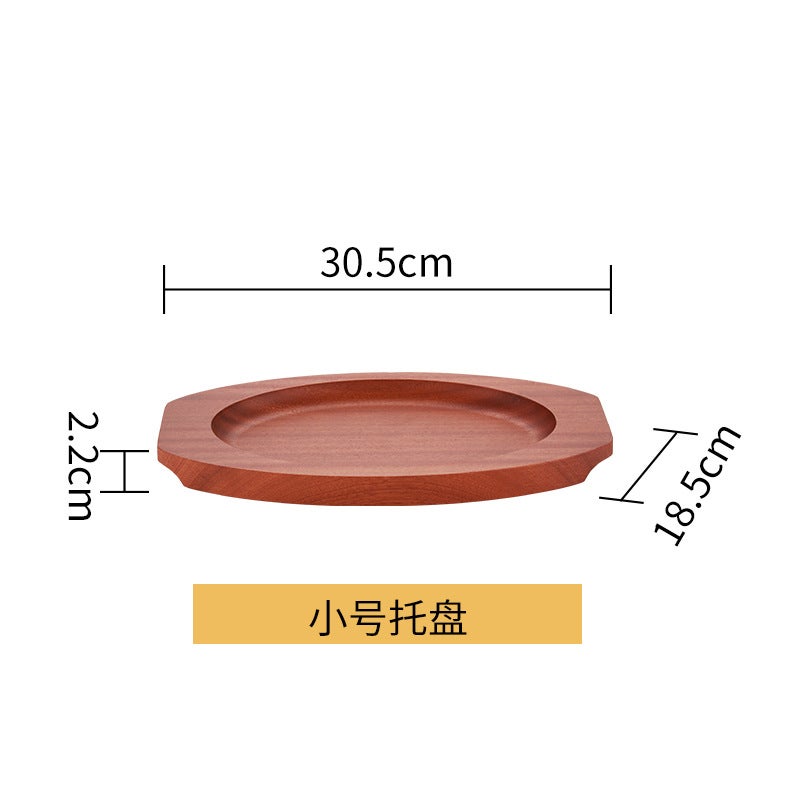 Stainless Steel Egg-Shaped Frying Pan Thickened Fish Hearth Plate Binaural Seafood Plate Crayfish Plate Western Food Baked Rice Steak Plate Tableware - Image 1