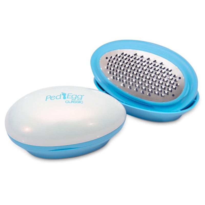 PedEgg Foot File â€“ Traps Shavings Inside for Mess-Free Use â€“ Painless Callus Remover with Ergonomic Handle for Tough, Dry Skin & Smooth, Soft Feet - Image 1