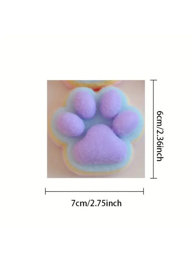 Rainbow Purple Cat Paw Toy 1PC Red And Blue Double Spelled Cat Claw Office Desktop Decoration - Image 3