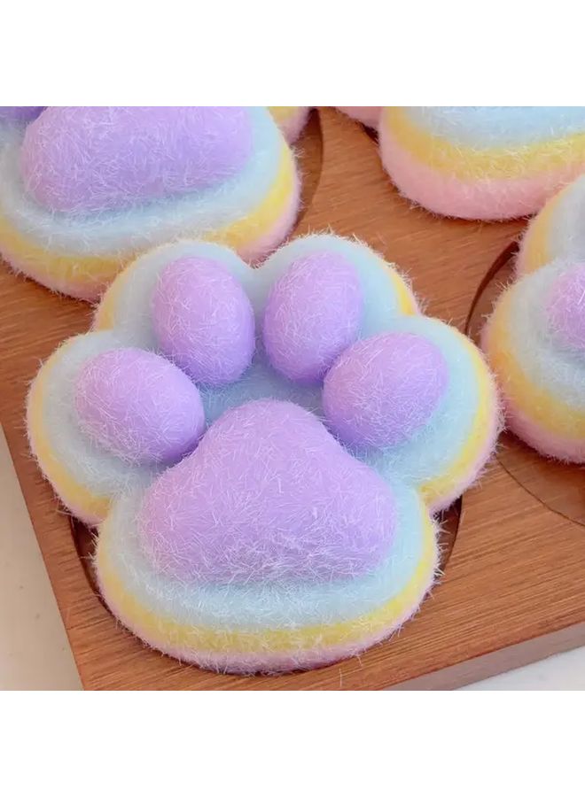 Rainbow Purple Cat Paw Toy 1PC Red And Blue Double Spelled Cat Claw Office Desktop Decoration - Image 2