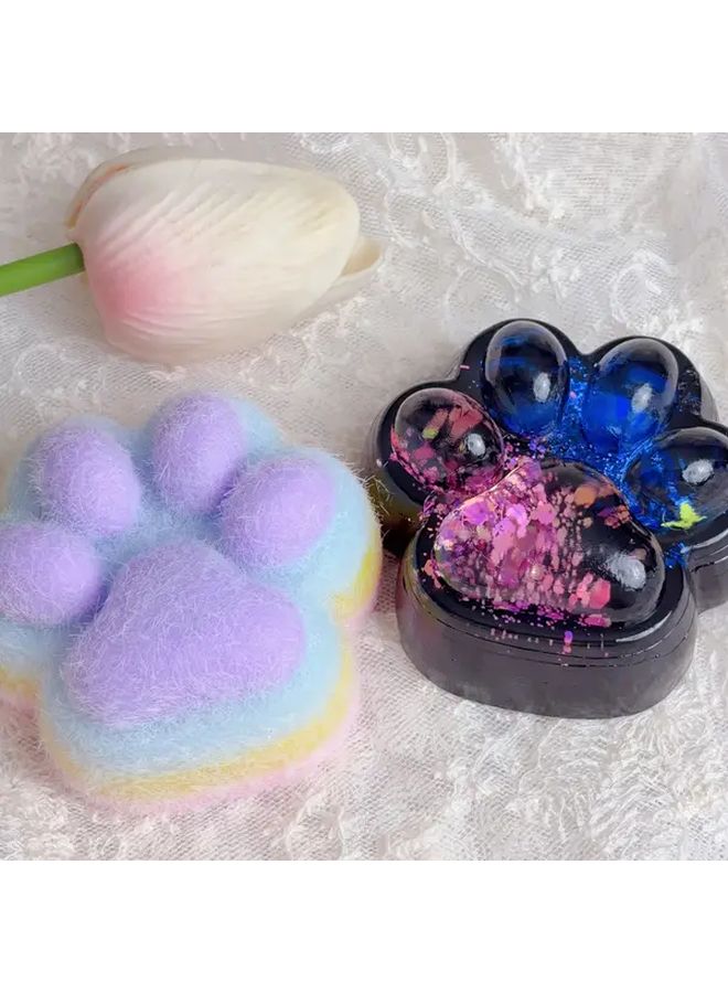 Rainbow Purple Cat Paw Toy 1PC Red And Blue Double Spelled Cat Claw Office Desktop Decoration - Image 1