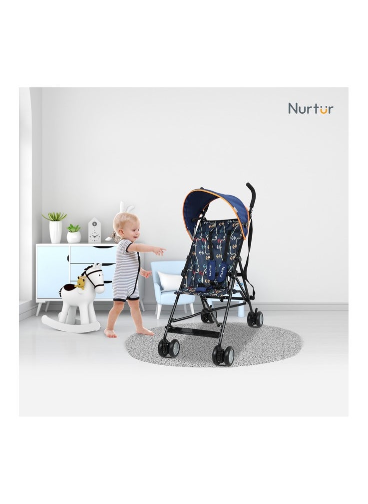 Nurtur Baby Rex Convenience Lightweight Buggy Stroller With Compact Fold, Canopy Shoulder Strap, 6 To 36 Months, Upto 15 Kg, Multicolour  - Image 5