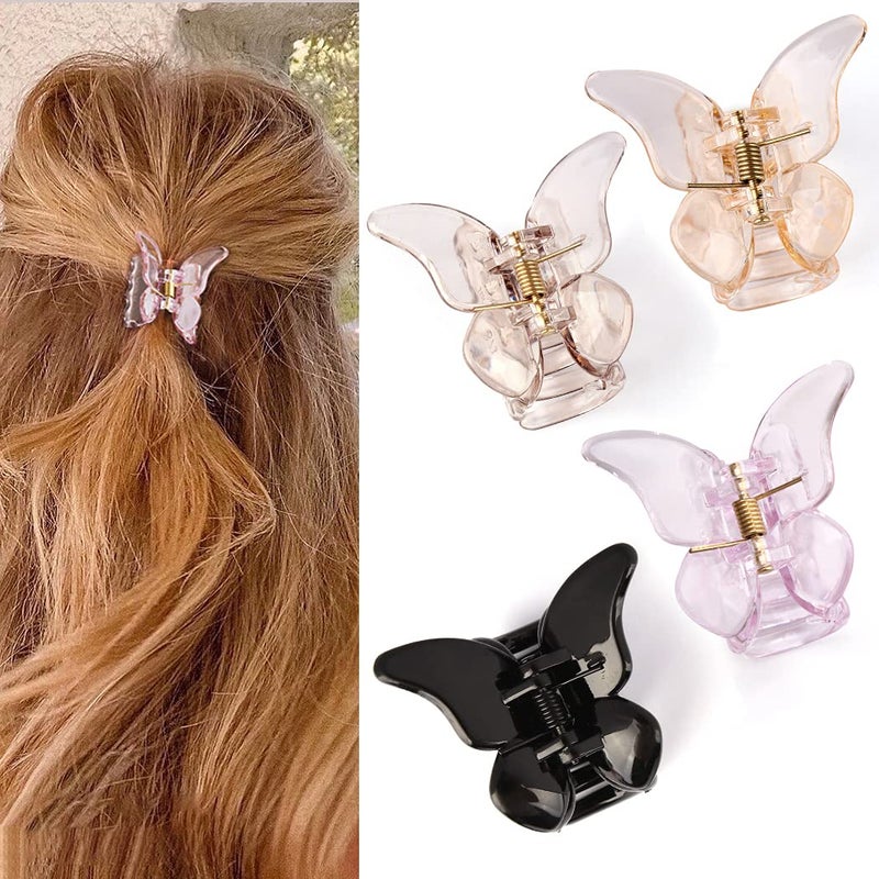 Canitor Hair Clip Butterfly Cute Hair Claw Clips 19 for Thin Hair 4 Count