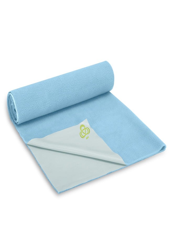 AVI FastDry Cotton Extra Absorbent Waterproof and Reusable Bed Protector/Dry Sheet for Baby- Medium 70x100 cm -Sky Blue - Image 1