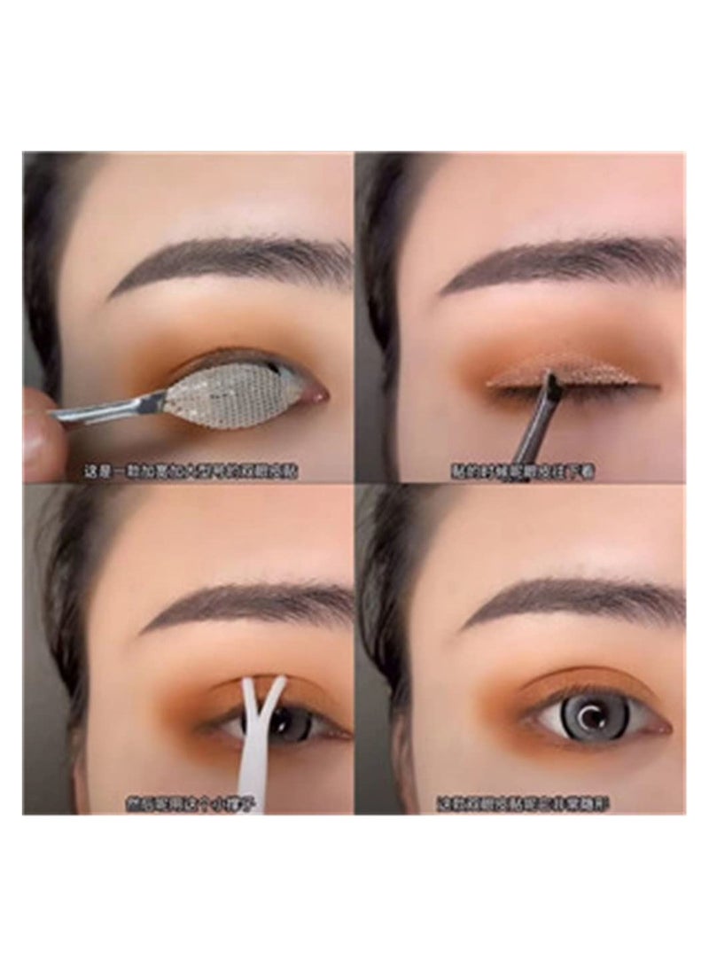 Eyelid Tape Invisible, Eye Stickers, Portable Breathable Natural Invisible Single Sided Double Eyelid Tape, Self-Adhesive Eyelid Stickers, Instant Eye Lift Strips with Y Fork, Eye Lift Strips (A) - Image 3