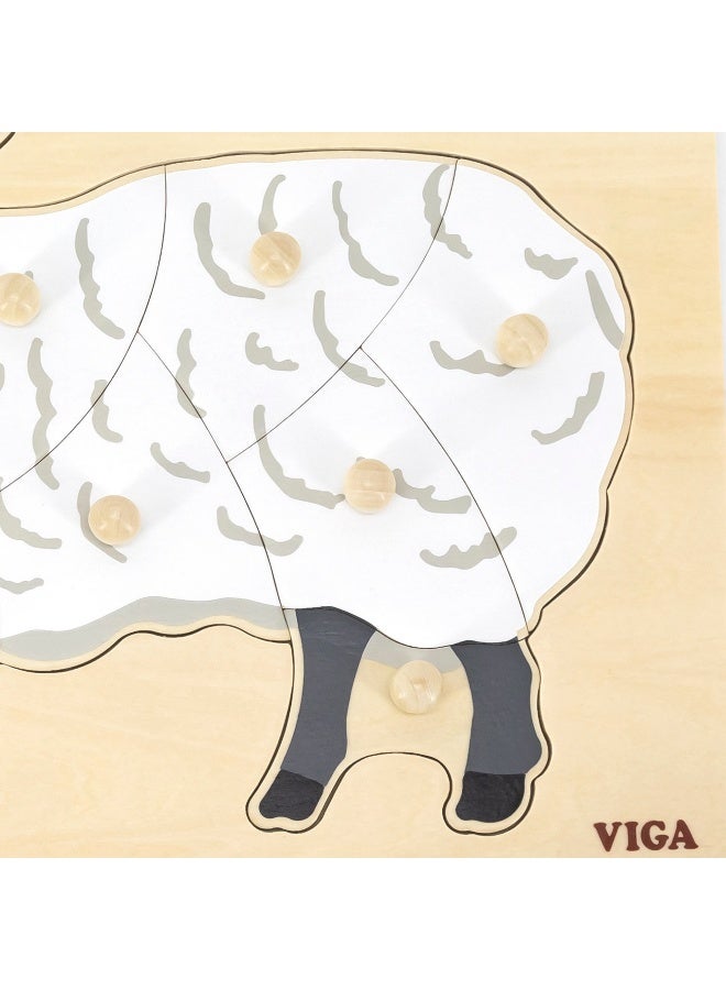 Viga Montessori Puzzle Sheep - Image 4
