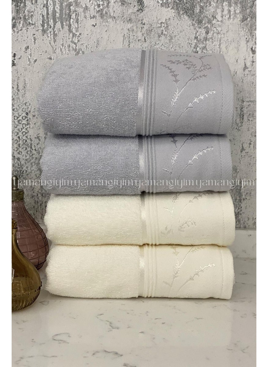 Ditsy Hand-Face Towel 4 Pieces-Cream-Grey - pzsku/Z15644C9800BDB0954840Z/45/_/1741309641/a7875b92-9b34-40f8-b3f0-ec9cc9c13c10