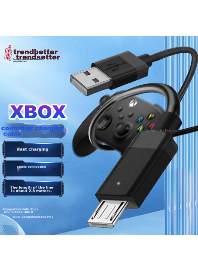 trendsetter Wireless Controller Cable For Xbox One S, Ps4 Charging Cable, Windows Phone Android Connection Cable, Microsoft Pc Charging Adapter Cable, Micro Usb To Android Interface - Image 1