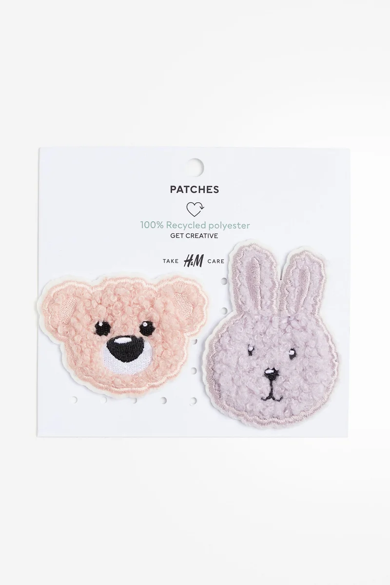 H&M 2-pack animal-shaped teddy repair patches
