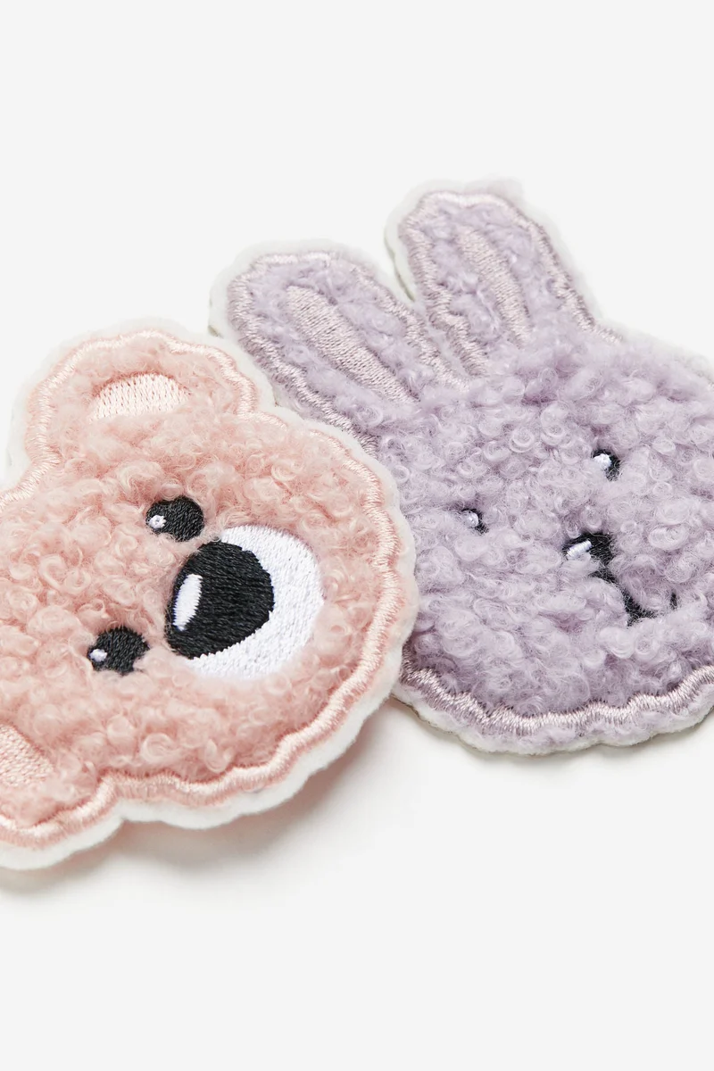 H&M 2-pack animal-shaped teddy repair patches