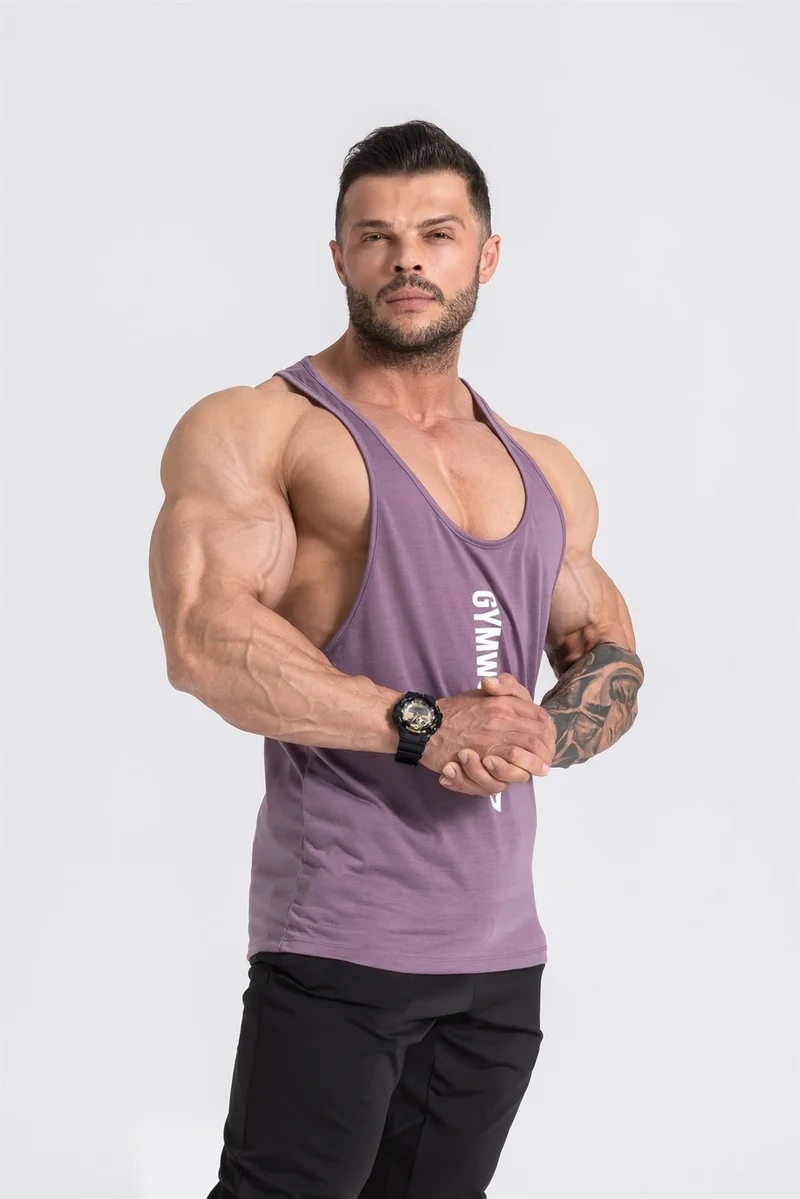 Gymwolves Men's Sports Tank Top Thin Strap | Stringer | Workout Tanktop |
