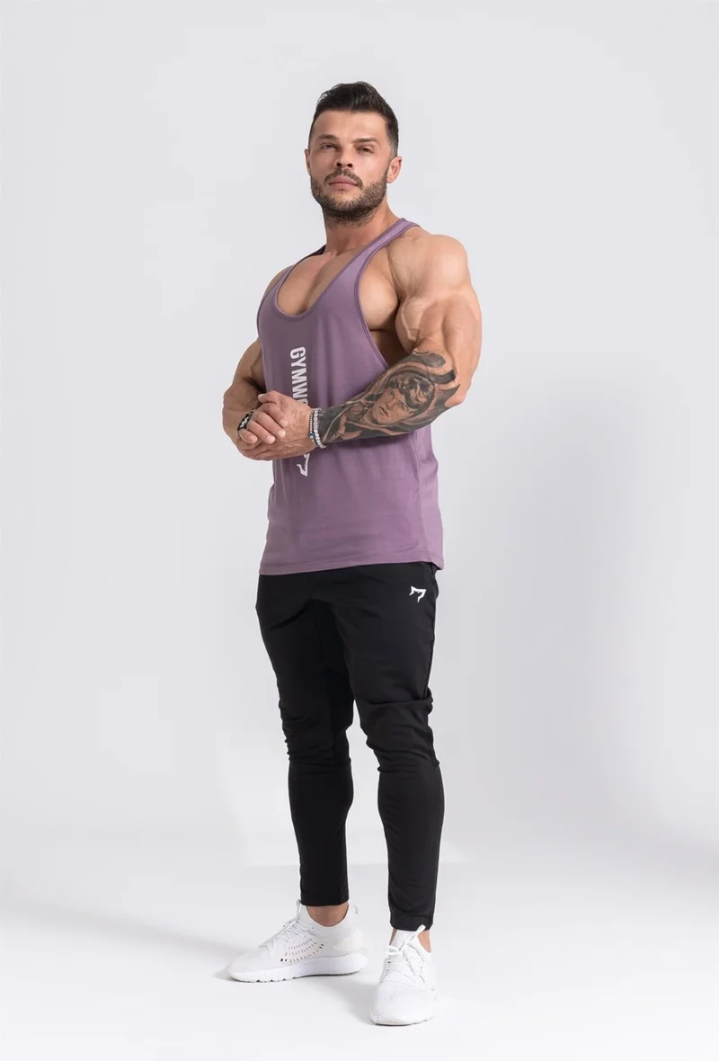 Gymwolves Men's Sports Tank Top Thin Strap | Stringer | Workout Tanktop |