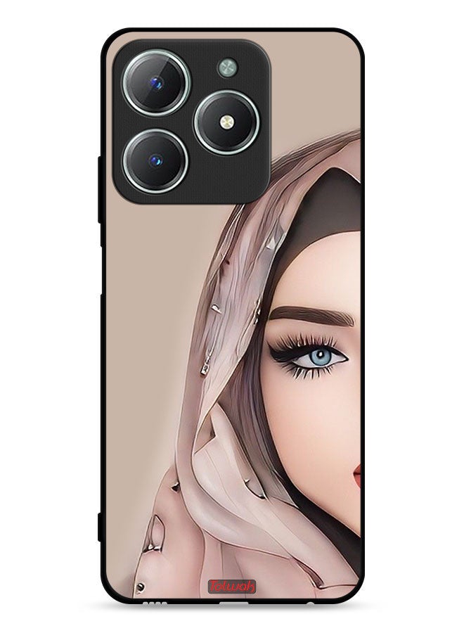 Tolwak Realme C63 4G Protective Case Cover Half Face Girl Art - Image 1