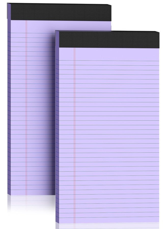 Nichela 2 Pack Legal Pads 8.5 x 11 College Ruled 100 Sheets Purple Note Pads 8.5" x 11" Lined Paper Chipboard-Backed Notepad with Micro-Perforated Notebook Paper for Office & School Supplies 50 Sheets/Pad - Image 1