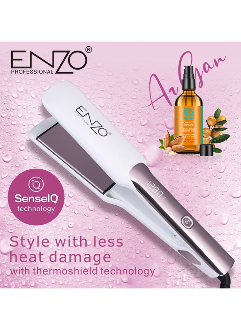 ENZO Professional - ENZO EN-3850 Hair Stylist Hairdressing Salon Flat Iron Electric Fast Digital Luxury Magic Private Label Hair Straightener - Image 1