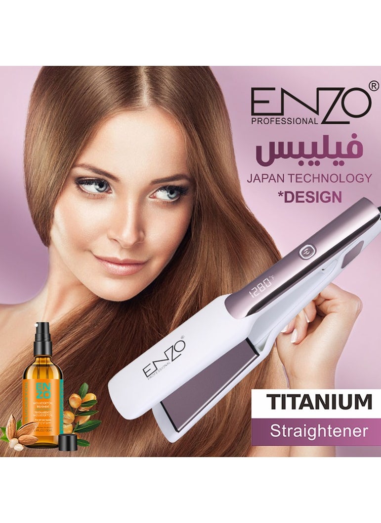 ENZO Professional - ENZO EN-3850 Hair Stylist Hairdressing Salon Flat Iron Electric Fast Digital Luxury Magic Private Label Hair Straightener - Image 1