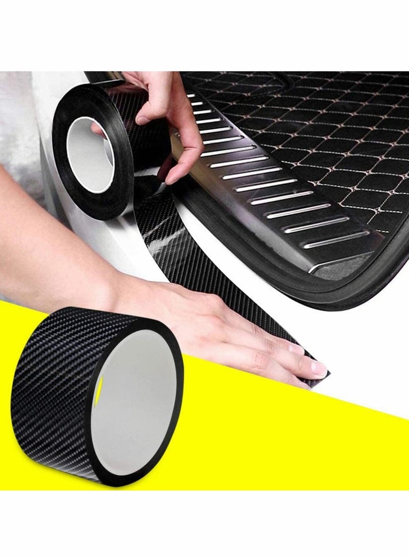 Zikra Car Door Edge Guards, Scratch Cover Protector Paint Threshold Guard, Front Rear Door Entry Sill Guard Scuff Plate Rear Bumper Protector Guard for Most Cars,2in x 9.8ft (5cm x 3m, Black) - Image 1