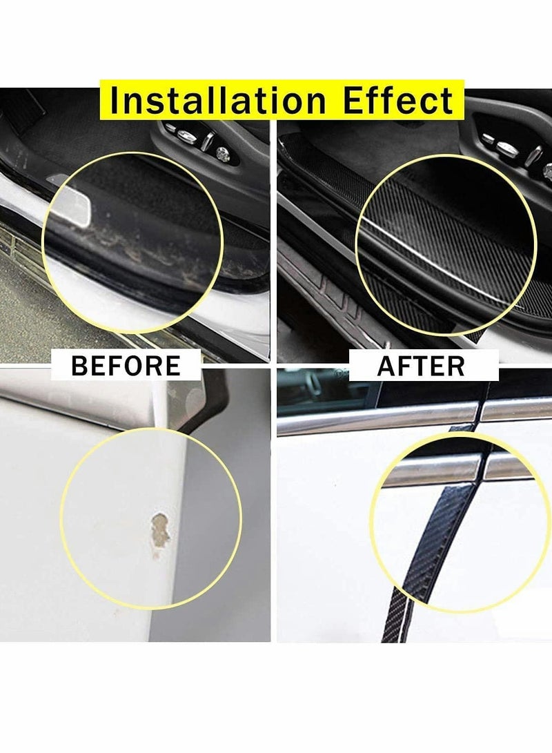Zikra Car Door Edge Guards, Scratch Cover Protector Paint Threshold Guard, Front Rear Door Entry Sill Guard Scuff Plate Rear Bumper Protector Guard for Most Cars,2in x 9.8ft (5cm x 3m, Black) - Image 5