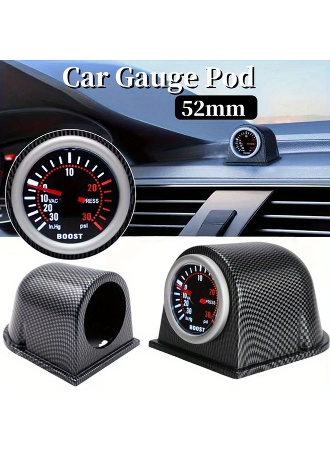 Black 52mm Universal One Hole Gauge Pod Holder Tool Free Dashboard Mount - Image 1