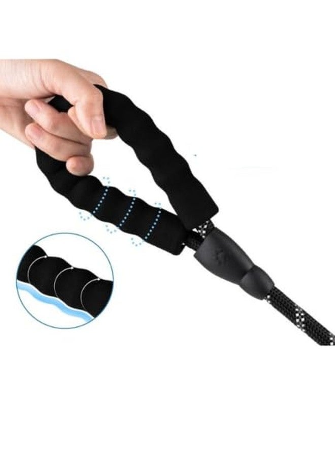 Heavy Duty Dog Leash 5ft with Padded Handle, Reflective Rope, Durable Metal Clasp, Black Climbing Rope for All Dogs - Image 2
