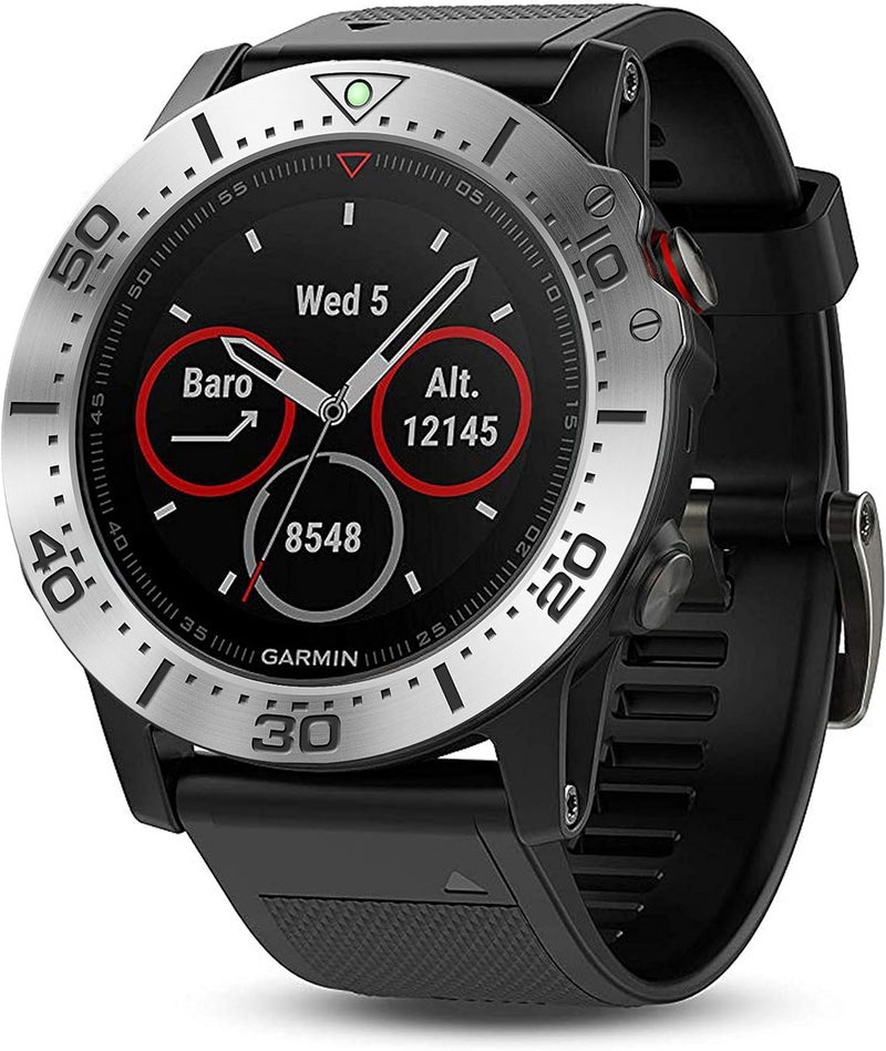 BaiHui Stainless Steel Bezel Ring Compatiable with Garmin Fenix 5X Watch Bezel Ring Adhesive Cover Anti Scratch & Collision Protector for Garmin Watch Accessory (Silver - Not Fit Fenix 5 / 5X Plus) - Image 2