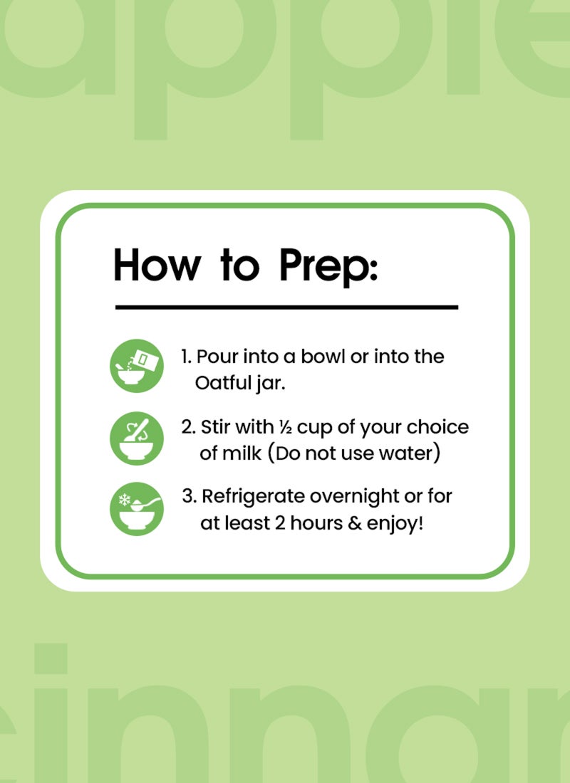 Oatful Apple Cinnamon Protein Overnight Oats Mix 85g - Image 3