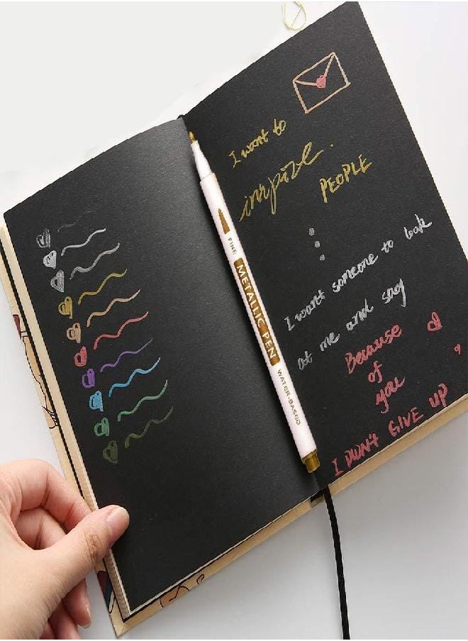 Generic - Metallic Brush Markers and Metallic Brush Tip Pen Set - 15 Colours - Image 1