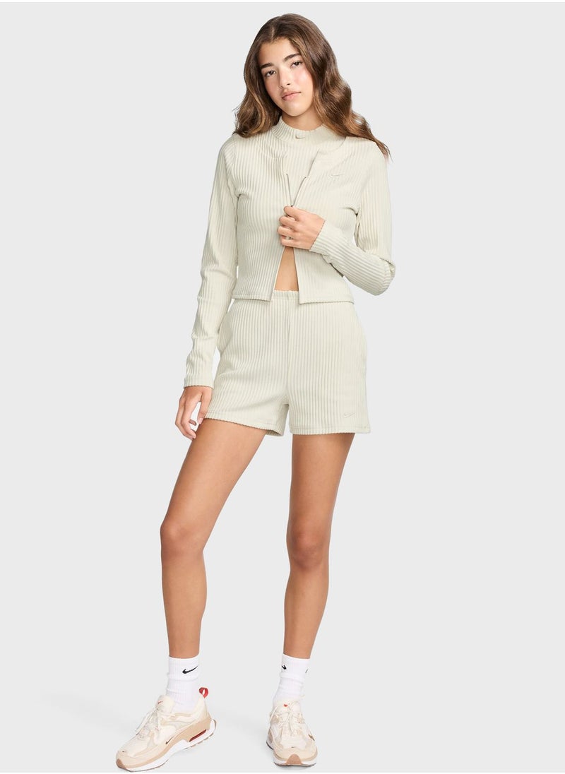 Nike - Nsw Ribbed Cardigan Top - Image 1