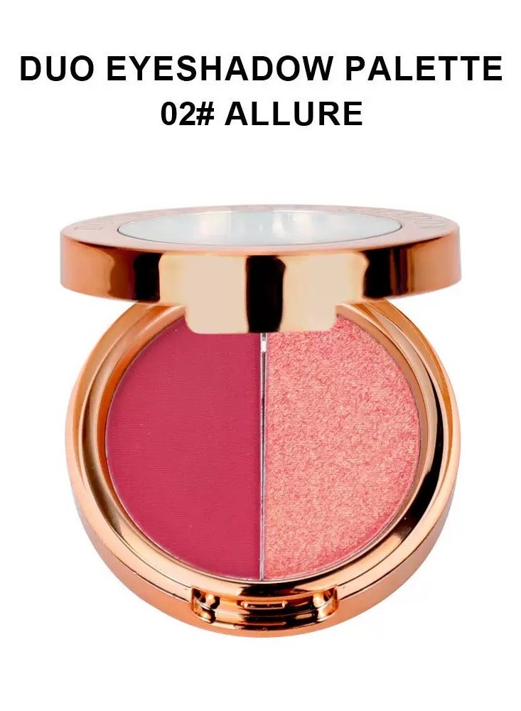 Two-Tone Eyeshadow Palette ,Matte Glitters Eye Shadow Long Lasting Eye Cosmetics,Waterproof Double Colors Gradient Shimmer Eyeshadow - Image 1