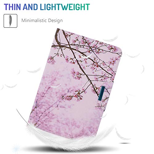 Dteck Universal Tablet Case for 10/10.1 Inch Android 11 12 13 14 15 Tablet/Lenovo/Samsung/iPad/Fire (9.7“ 10" 10.1" 10.3" 10.4" 10.5"), Lightweight Folio Cute Case with Stand/Card Slots, Pink Floral - Image 2