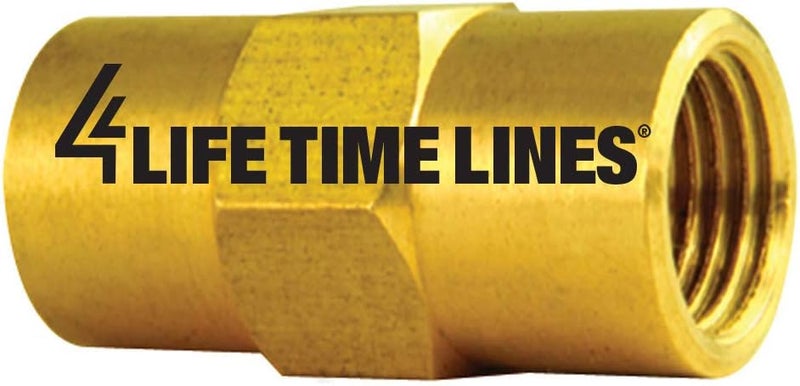 4LIFETIMELINES Brass Brake Line Union, 3/16 (M10x1.0 Inverted), 10 Pack - Image 2