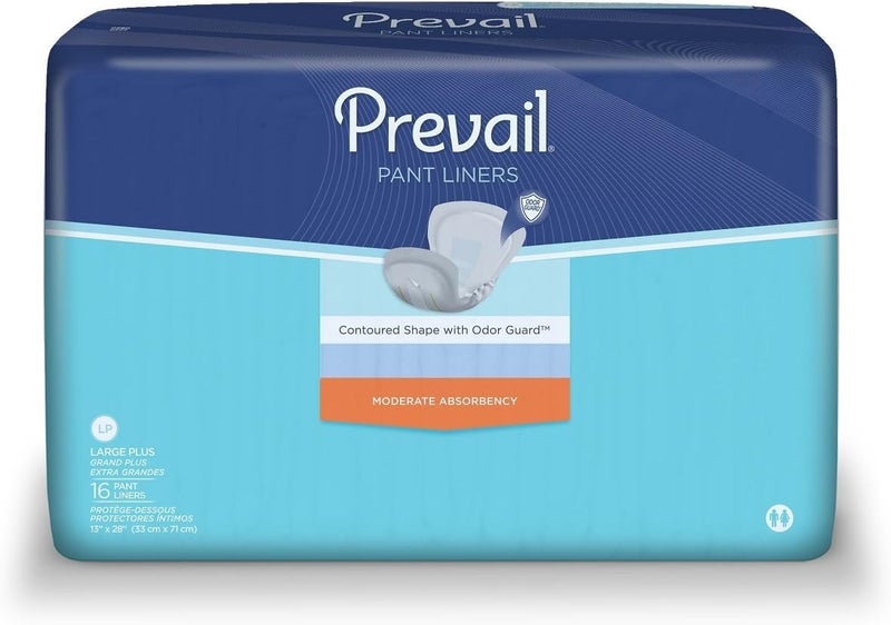 Prevail Pant Liner Large Plus 28 Inch Length Heavy Absorbency PL1131 Pack of 16