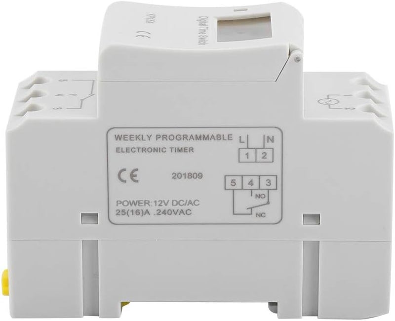 BRRNOO Programmable Switch 16A Digital LCD Relay For Electrical Outlets DC12V - Image 2