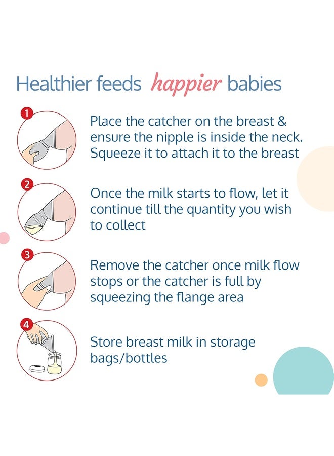 Luvlap Silicone Breast Milk Catcher/Saver, Food Grade, 100% Silicone, 100ml (White) - Image 5