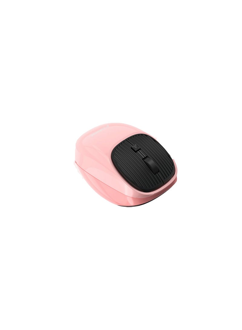 Wireless Mouse Ergonomic Mute Key Rechargeable Anti-slip Comfortable Grip DPI Fast Switching 4 ons 2.4GHz Suitable For Desktop And Laptop Computers (Pink) - Image 1