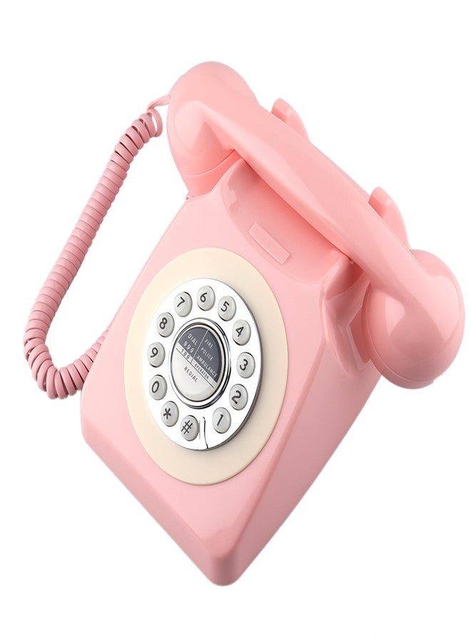 SIXDEFLY Retro Telephone, Classic Landline Telephone Vintage Old Fashioned Corded Telephone with Redial Function,for Home & Office Decor - Image 1