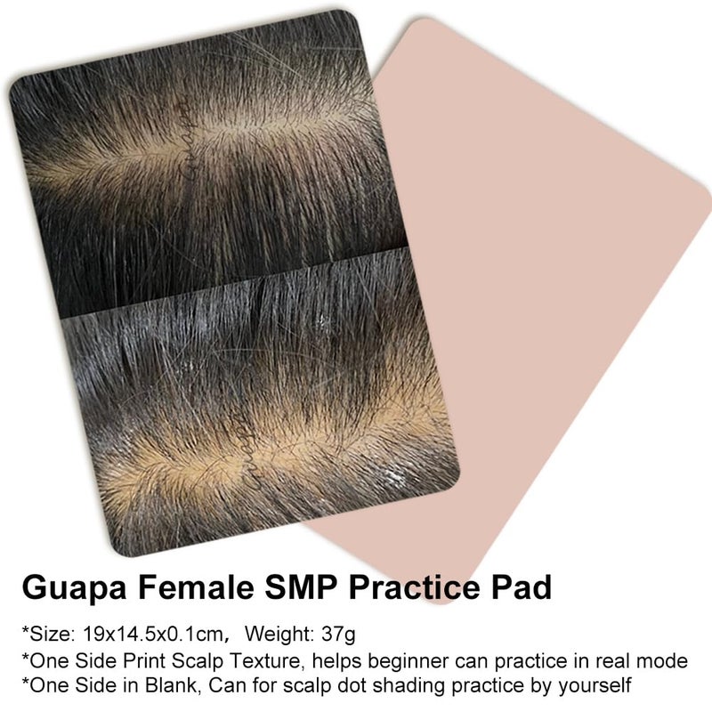 Guapa 2pcs Male and Female Scalp Micropigmentation Practice Skin for Thinning Hair Tattoo and Hair Density Practice Pad (Mix) - Image 5
