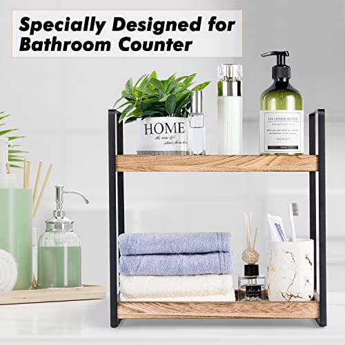 Giftacity Bathroom Counter Organizer and Storage - Kitchen Countertop Organizer for Bathroom Sink and Coffee Bar, 2-Tier Vanity Counter Tray Shelf for Restroom Decor - Image 2