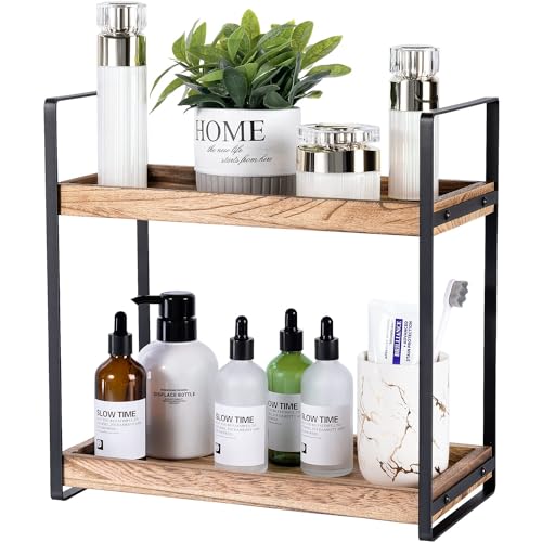 Giftacity Bathroom Counter Organizer and Storage - Kitchen Countertop Organizer for Bathroom Sink and Coffee Bar, 2-Tier Vanity Counter Tray Shelf for Restroom Decor - Image 1