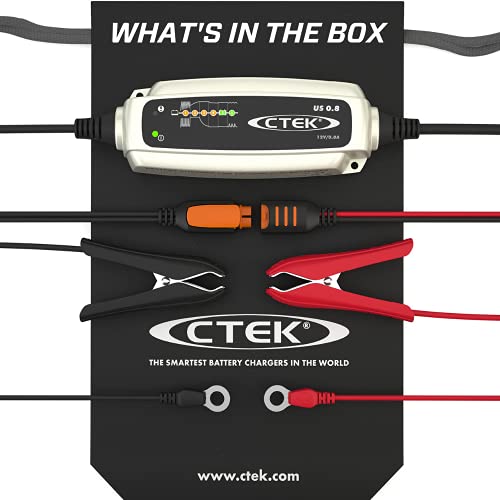 CTEK (56-865) US 0.8 12 Volt Fully Automatic 6 Step Battery Charger,Black - Image 2