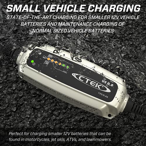 CTEK (56-865) US 0.8 12 Volt Fully Automatic 6 Step Battery Charger,Black - Image 3