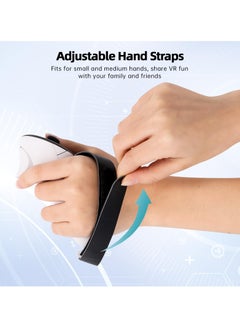 SYOSI Controller Grips for Meta Oculus Quest 3, Non-Slip VR Silicone Handle Covers with Adjustable Knuckle Straps, Compatible with Official Charging Dock & Battery, VR Accessories Protector  - Image 3