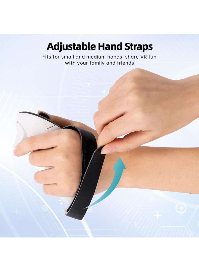 SYOSI - Controller Grips for Meta Oculus Quest 3, Non-Slip VR Silicone Handle Covers with Adjustable Knuckle Straps, Compatible with Official Charging Dock & Battery, VR Accessories Protector - Image 1
