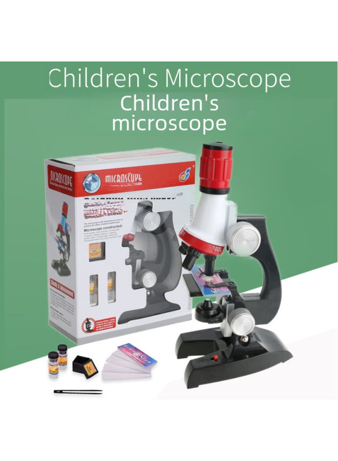 Children's Puzzle Early Education Simulation Biology Science Primary School Students' Laboratory Special High Definition Puzzle Microscope Toy-Color:Black Microscope Adjustable Brightness  - Image 3