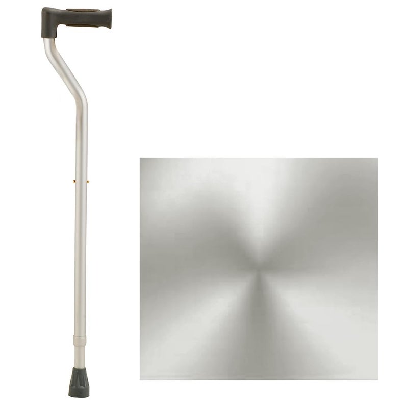 NOVA NOVA Medical Products Extra Tall Walking Cane up to 68 User Height Offset Handle with Reflector Silver 