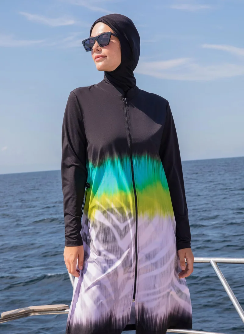 Mayo Bella by Modanisa Black - Beige - Burkini - Mayo Bella