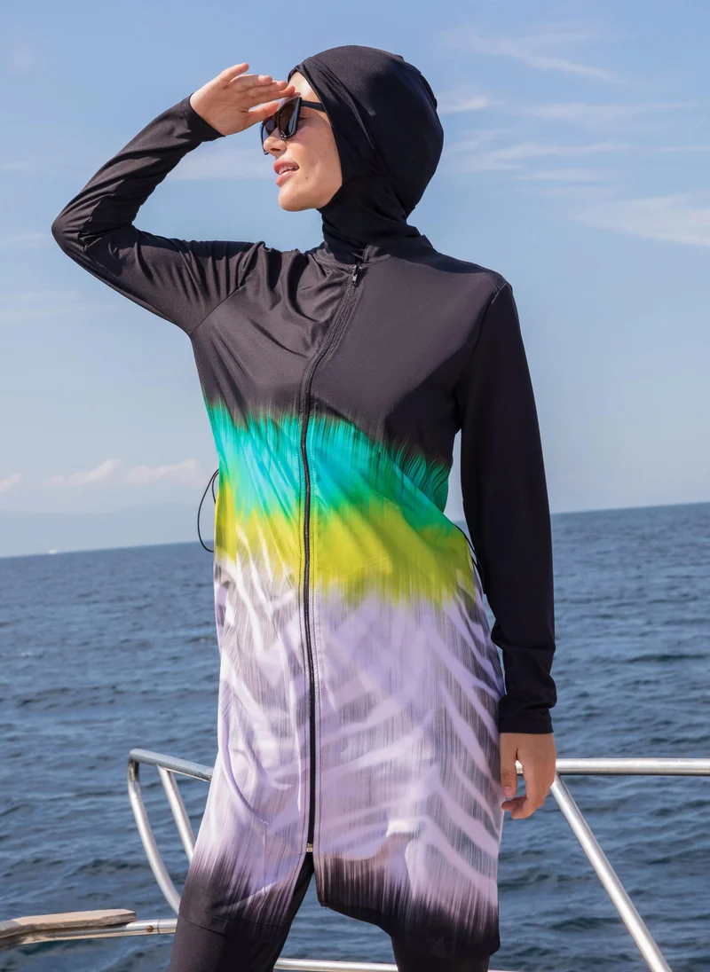 Mayo Bella by Modanisa Black - Beige - Burkini - Mayo Bella