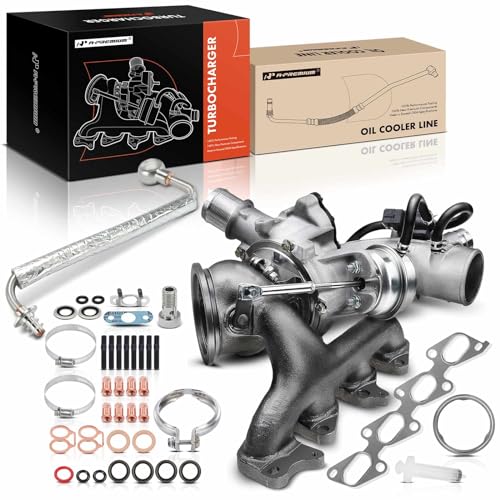 A-Premium Turbocharger with Installation Kits & Turbo Oil Feed Line Compatible with Chevy & Buick Models - Cruze 2011-2015, Cruze Limited 2016, Sonic 2012-2020, Encore, Trax 2013-2021 - # 55565353 - Image 1