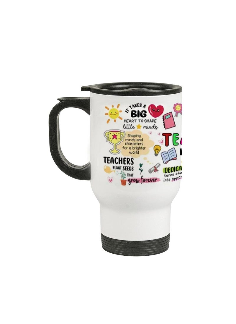 PRINTSHOP4ME - Teachers Appreciation Gift-Stainless Steel Travel Mug World Teachers Day-Teachers Day Gifts-Thank You Teachers Day Gift Idea-Celebrate Teachers Day With This Travel Mug-14 oz - Image 1