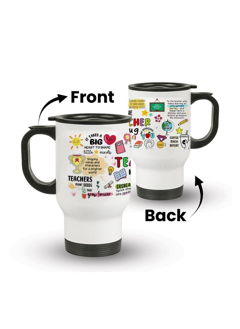 PRINTSHOP4ME - Teachers Appreciation Gift-Stainless Steel Travel Mug World Teachers Day-Teachers Day Gifts-Thank You Teachers Day Gift Idea-Celebrate Teachers Day With This Travel Mug-14 oz - Image 1